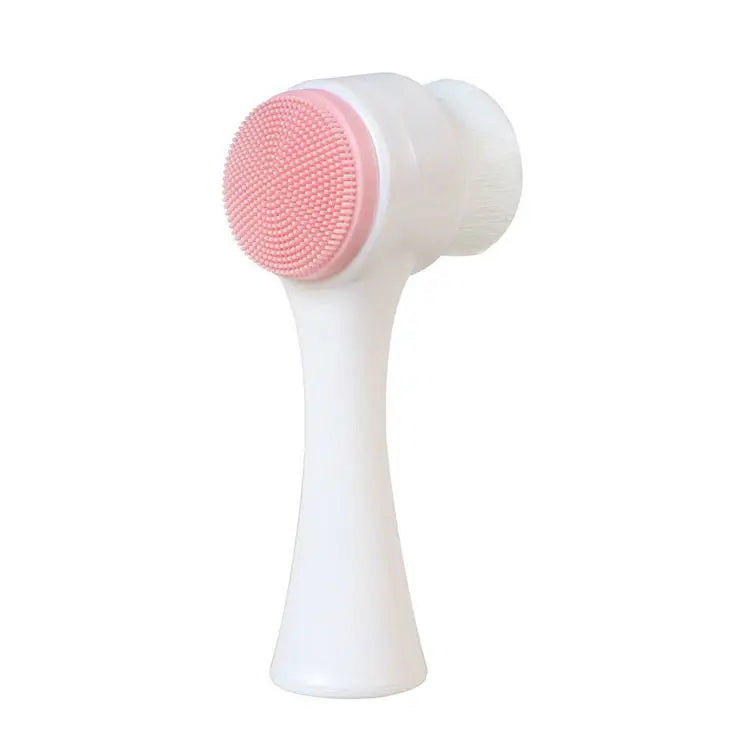 Brosse Nettoyante Visage Double Silicone 3D | Exfoliant Doux & Massage | Peau Purifiée