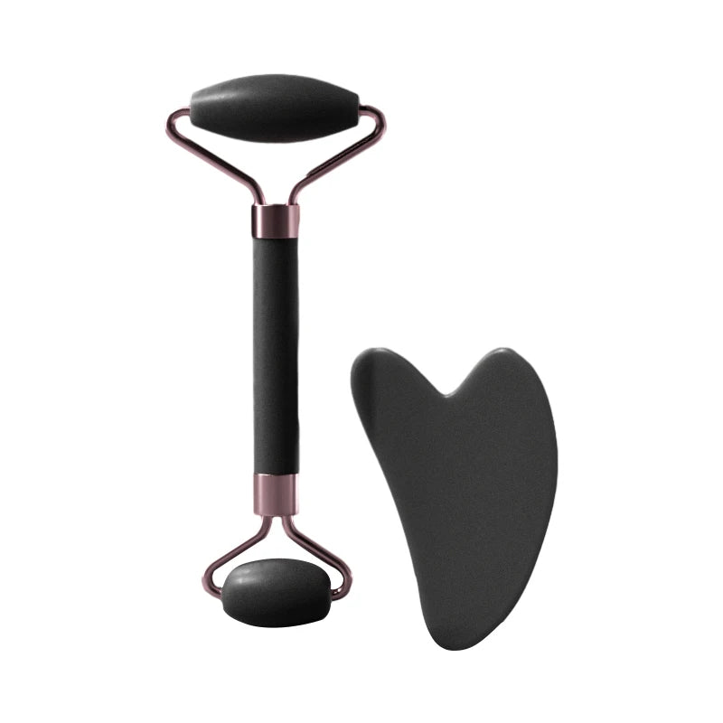 Set Rouleau de Jade & Gua Sha | Massage Visage & Cou | Anti-Rides & Éclat Naturel