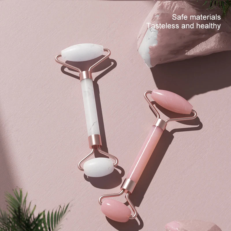 Set Rouleau de Jade & Gua Sha | Massage Visage & Cou | Anti-Rides & Éclat Naturel