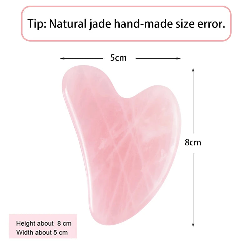 Gua Sha Pierre de Quartz Rose | Sculpture & Drainage Visage | Anti-Gonflement & Éclat Naturel
